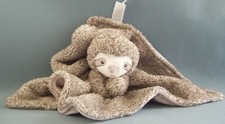 Carter's Racoon Security Baby Blanket Grey Heather 14 x 14 Plush Animal Soft