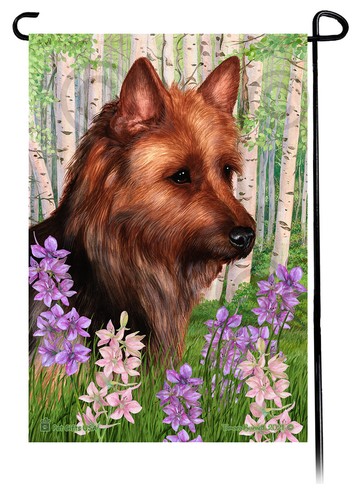 Spring Flowers Garden Flag - Australian Terrier - 第 1/1 張圖片