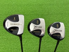 X Factor Golf HAMMER DRIVER + XPLOSION 3 & 5 WOOD SET Right Handed Graphite Used