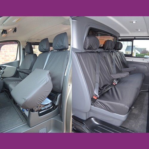 Vauxhall Vivaro Crew 201419 Tailored Front (W/Storage) Rear Black Seat