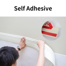 2m Self Adhesive Wall Skirting Border 3D Pattern Sticker Soft Wallpaper Home