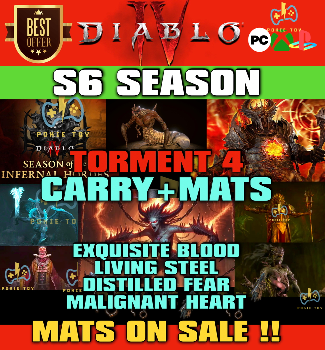🔥DIABLO 4 SEASON 6🔥GRIGOIRE✨BEAST OF ICE✨VARSHAN✨DURIEL✨LORD 