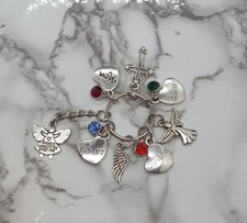 "Angels watching over me" Memorial Keyring - Sympathy Funeral Gift