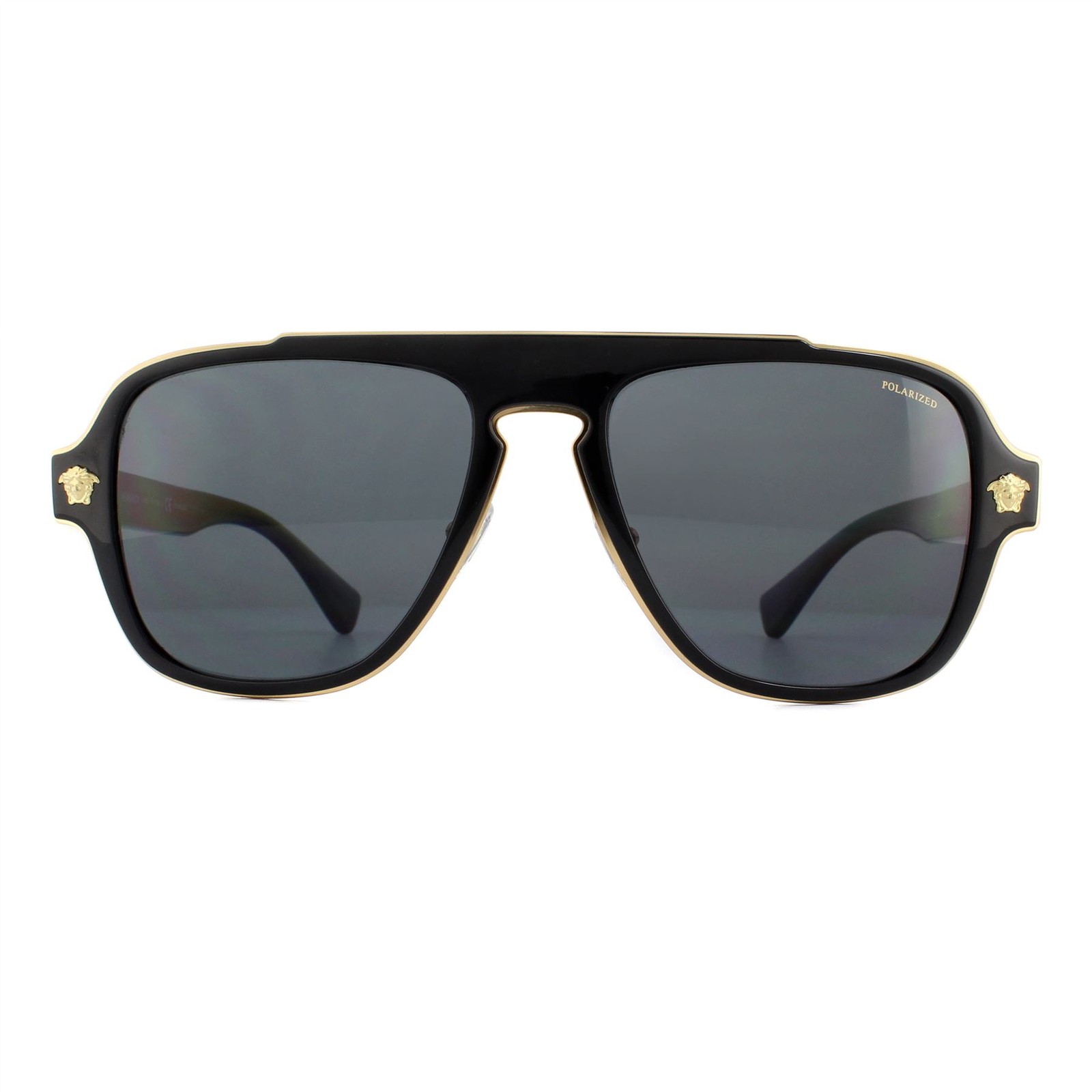 Versace Men's 0VE2199 Aviator Sunglasses - Gold/Black - Image 2
