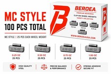 Assortment Clip-on Wheel Weight Balance Mc Style 0.25 0.50 0.75 1.0 Oz 100 Pcs Assortment Clip-on Wheel Weight Balance Mc Style 0.25 0.50 0.75 1.0 Oz 100 Pcs