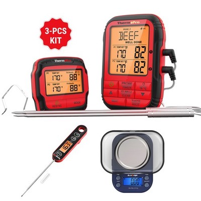 TempPro BBQ Set TP828W 1000ft Remote+IC6030 Instant Read+IC255 Digital Scale