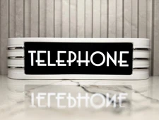 TELEPHONE light up RCA sign 14" 120V  adapter USA Shipping