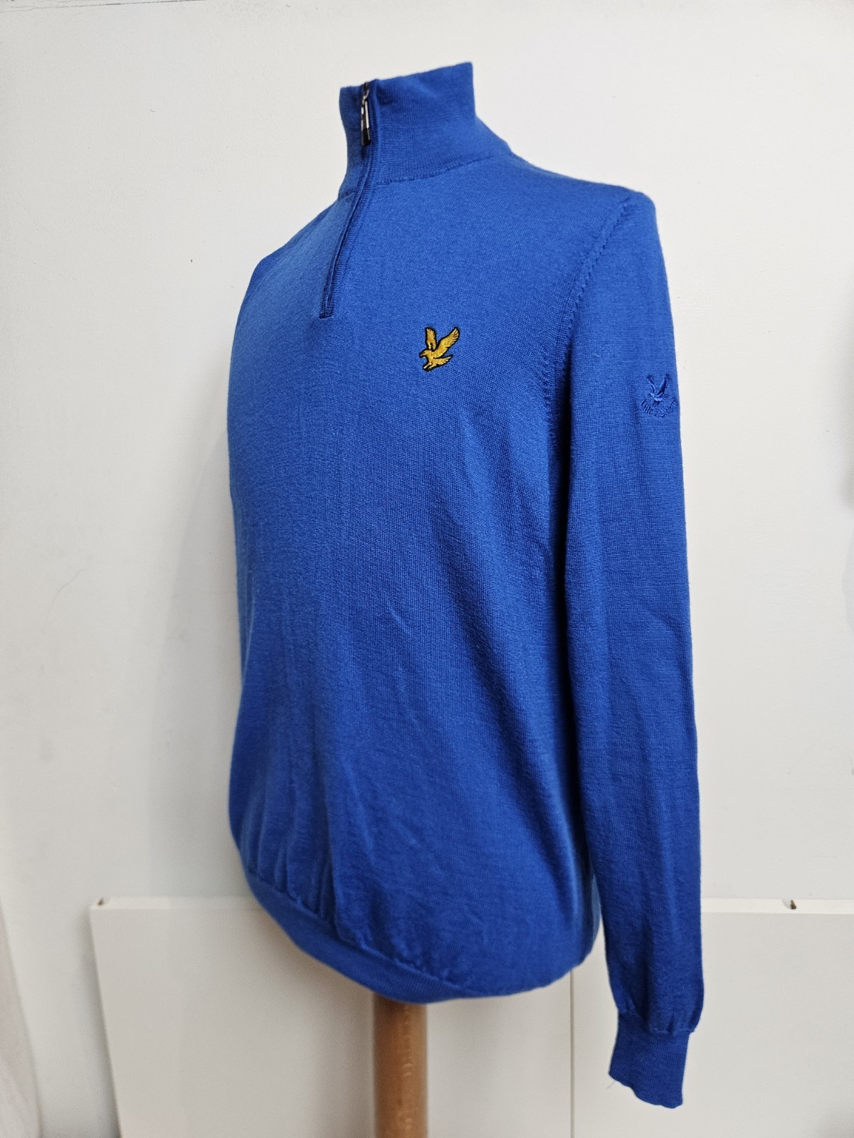 Lyle & Scott Golf Jumper Mens 1/4 Zip Premium 100% Wool Performance Pullover Sm image 6