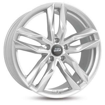 1x MAM WHEELS MAM RS3 silver painted 8.0Jx18 5x108 ET45