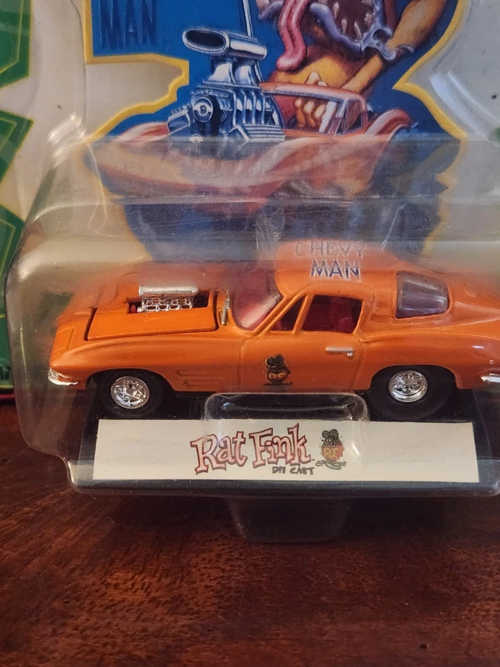 Racing Champions Rat Fink 压铸雪佛兰人 1963 Corvette Pro Mod 全新 IP #E03366 — 第 4/4 张图片