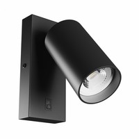 Led Wandleuchte Squalla Variosa Switch GU10 Mit Schalter IP20 Rund Schwarz 10W