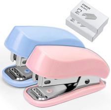 Mini Stapler Cute Desk Stapler with 1280Pcs Standard Staples and Staple Remover