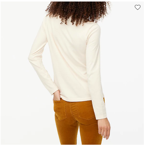 NWT J. Crew Beige W/"let's get toasty" Graphic Long Sleeve Tee - SIZE XL - Picture 6 of 10