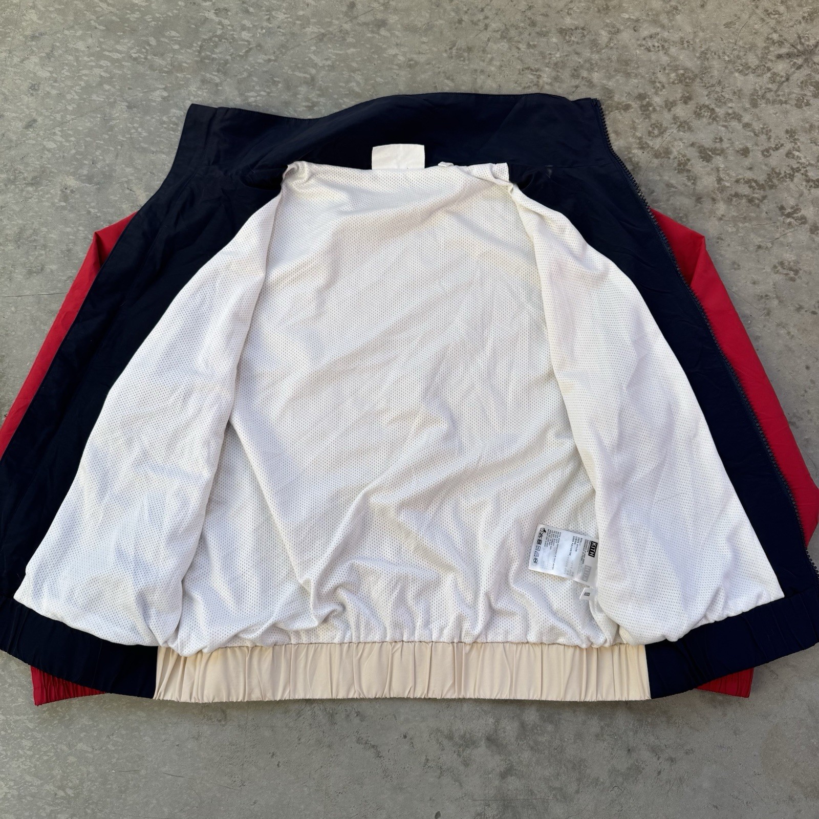 Kith Kids Color Block Track Jacket Multicolor Full Zip Nylon Youth Boys Size 12