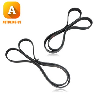 A/C Compressor ＆ Power Steering Pump Belt for Ford Transit 3.5L 3.7L 2015-2019