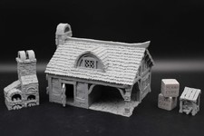 Tabletop Terrain Bakery Cottage House Dnd RPG wargame skirmish 28-32mm