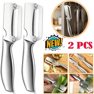 2pcs Multi-Functional Vegetable Peeler,Stainless Steel Peeler With Bottle Opener