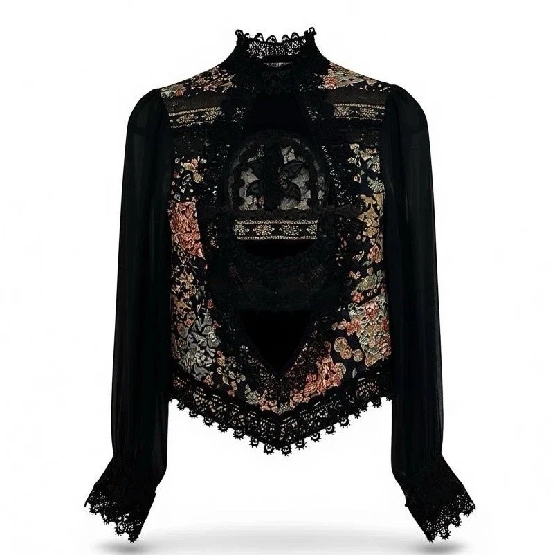 Lace Regular Size Black Vintage Tops for Women for sale | eBay Lace Regular Size Black Vintage Tops for Women for sale | eBay