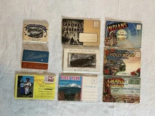 Lot Of 9 Vintage Postcard Album Unused Mixed Used