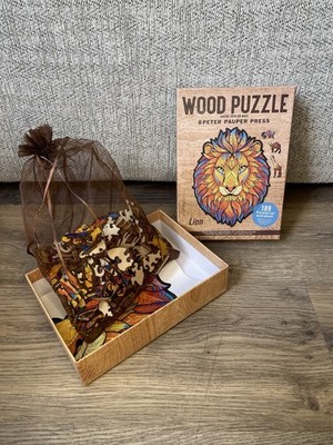 Peter Pauper Press Löwe Puzzle Puzzle, 189 Präzisionsschnitt Holzteile-Neu/Versiegelt