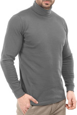 Turtleneck Men Slim Fit UPF 50 Lightweight Pullover Sweater Long Sleeves Top