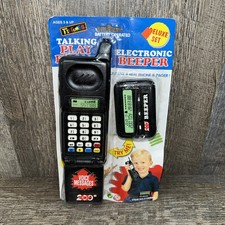 Vtg Grocery Store Toy / Tunes Talking Play Phone  Electronic Beeper 1997