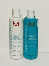 Moroccanoil Extra Volume Shampoo & Conditioner Set, 8.5 Oz Each.  AUTHENTIC