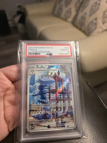 Steelix Paradox Rift Holo Card Pokémon TCG 208/182 Illustration Rare PSA 10