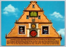 Postcard Meistertrunk Clock Rothenburg ob der Tauber Germany 6 x 4 in