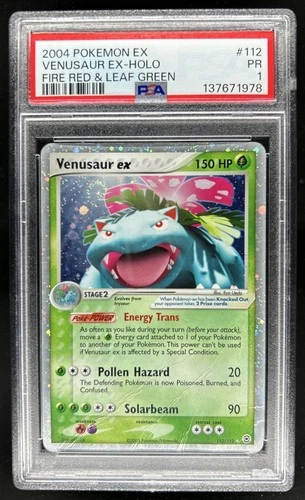 2004 Pokemon EX FireRed & LeafGreen Venusaur Holo #112/112 PSA 1