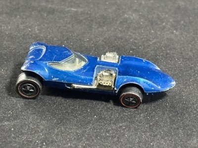 1968 Vintage Hot Wheels TWINMILL Redlines Blue w/White Interior -Original used 