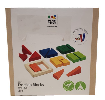 PlanToys Fraction Blocks Holzbausteine Lernspielzeug 20-tlg. ab 2 Jahre