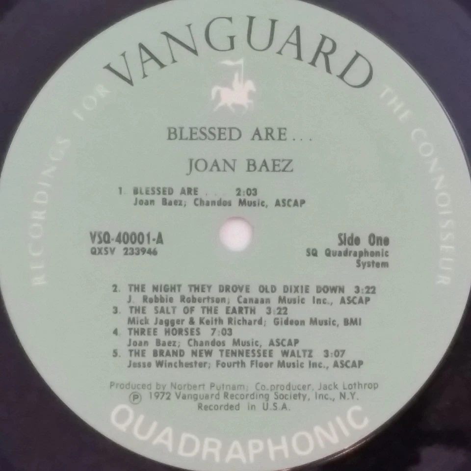 JOAN BAEZ Blessed Are VSQ40001 Quadraphonic 2xLP Vinyl VG++ Cvr VG+ GF Co Slv - Image 4 of 4