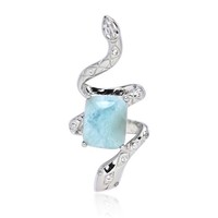 Cavill Larimar AnhäNger 2,64Ct Silber Rhodiniert 925 Damen Schmuck