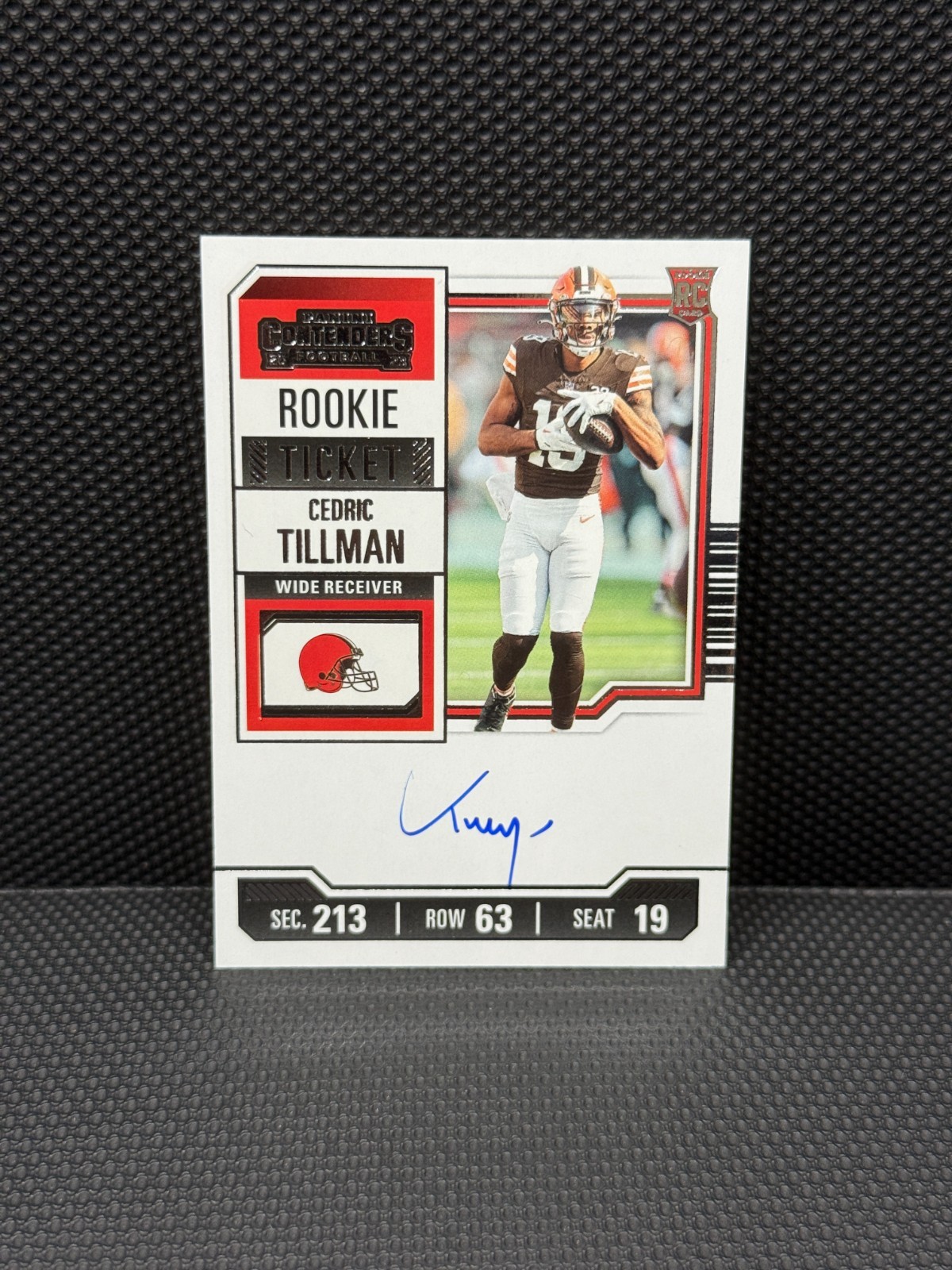 2023 Panini Contenders Cedric Tillman Rookie Ticket Auto #104 Browns RC