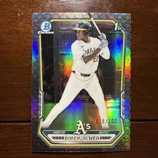 2026 Bowman Chrome Edgar Montero 1st Metal Border 28/100 A's