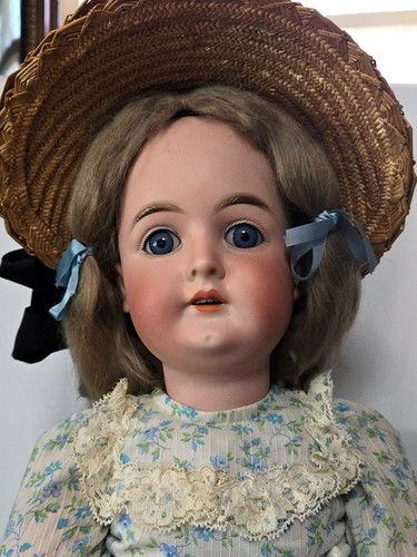 24” Antique Karl Hartmann German Bisque Doll Jointed Comp Body Sleep Eyes
