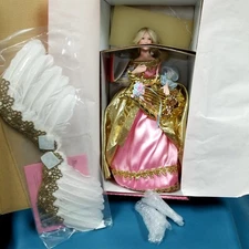 PARADISE GALLERIES Treasury Collection Treetop Angel 14" Porcelain Doll Light 