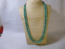 Turquoise And Silver Heishi Bead Native American Southwestern Necklace Jewelry