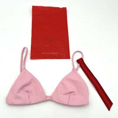 Left On Friday Sandy Top V-Front Bikini Top - Delight (Light Pink) - XSmall -NEW