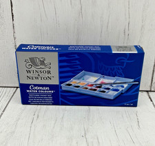 Winsor Newton Cotman Water Colours 12 Colors Sketchers Pocket Box NEW Travel