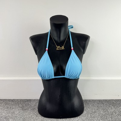 Y2K Vintage Blau Neckholder Bademode Top