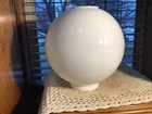 Huge Vintage White Milk Glass Ball Lamp Light Shade 4” Fitter 10 1/4” High