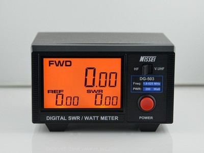 NISSEI DG-503 Digital LCD 3.5'' SWR & Watt Meter 1.6-60MHz/125-525MHz *mn