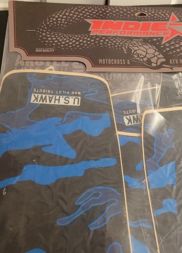 Indie Performance Motocross ATV Graphic Design Decal Kit War Pilot Tribute Blue - Picture 5 of 7