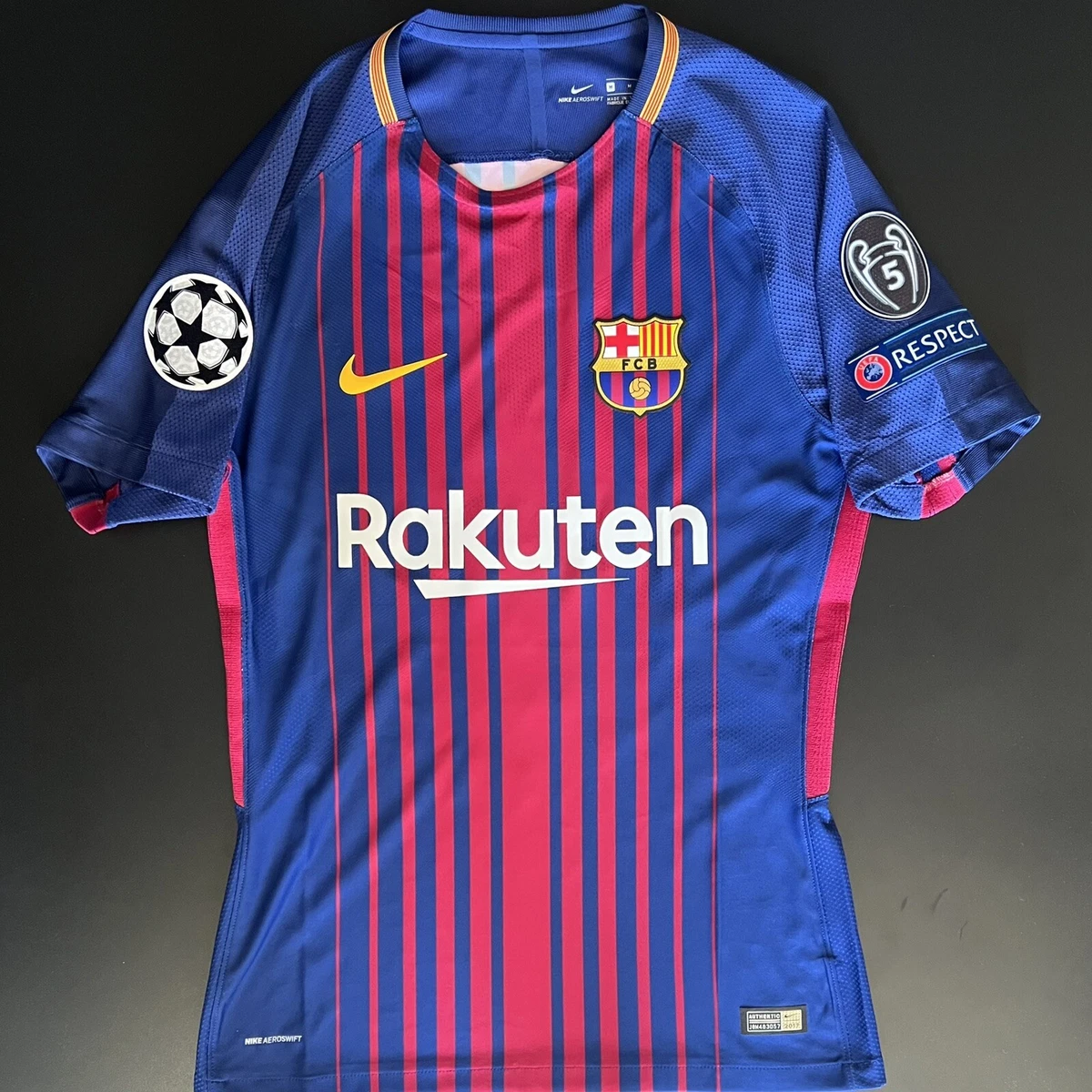 Maak een naam verbergen maag Andres Iniesta Fc Barcelona Champions League 2017/18 Match Shirt Size M |  eBay