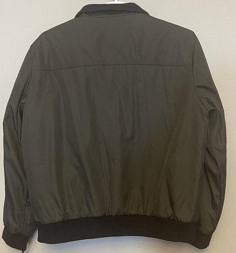 OLIVE BOMBER JACKET FULL ZIP COAT SZ 