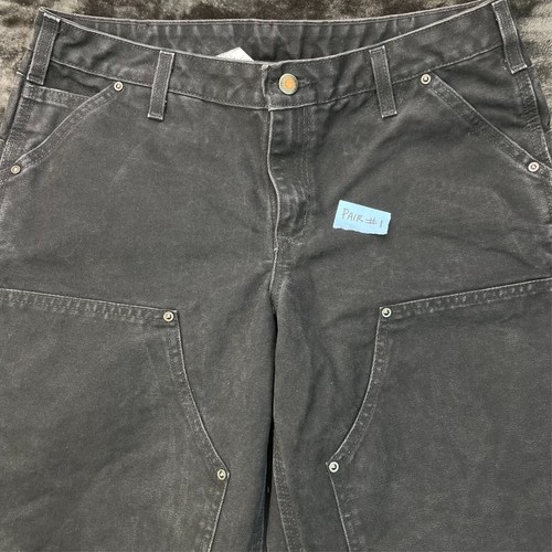 Carhartt Relaxed Fit Jeans Womens 10 TALL Double Front Black EUC 34x33 - Picture 14 of 17