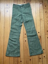 Alice+Olivia Green Pin Stripe wide leg pants sz Read Description