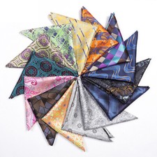 Men  s Tuxedo Multi-Color Print Handkerchief Hanky Wedding Party Pocket Square